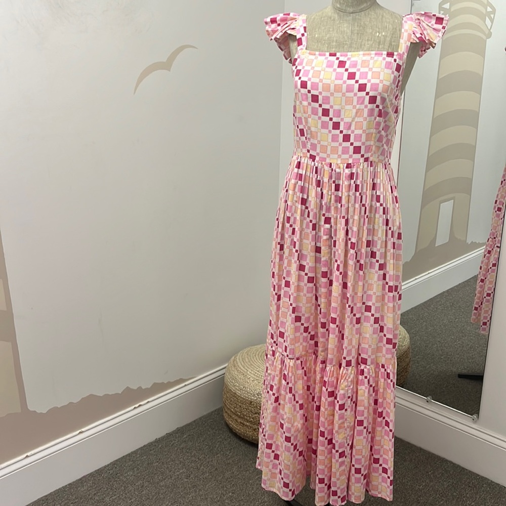 NWT ruffle sleeve maxi dress